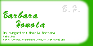 barbara homola business card